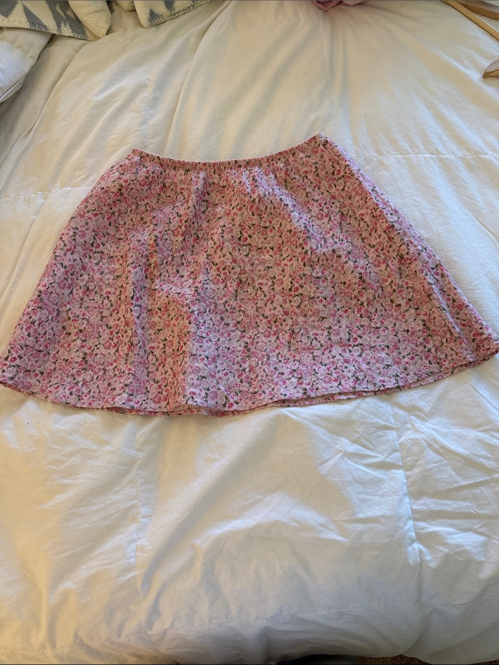 Reformation Pink Floral Circle Skirt